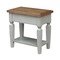 International Concepts Rectangle Vista Side Table, 24 W, 14 L, 24 in H, Wood, Hickory/Stone OT41-15E2 - alternate 1
